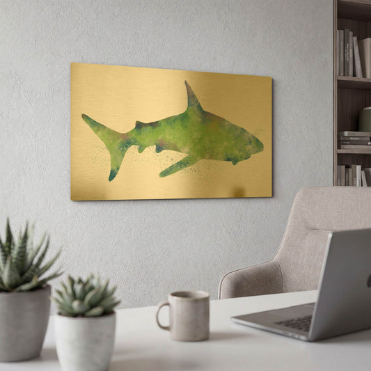 'LW3889' By Linda Woods Gold Metal Wall Art