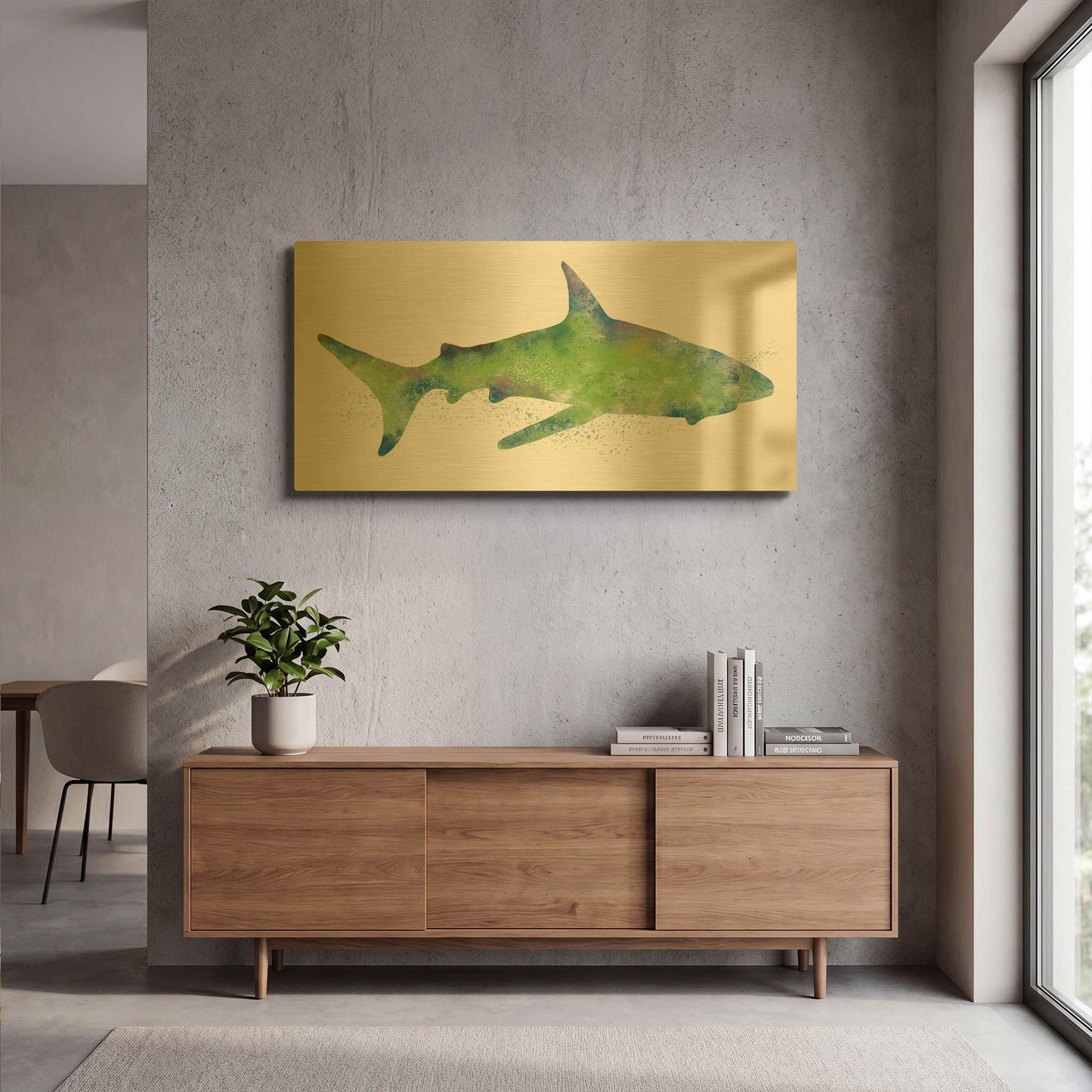 'LW3889' By Linda Woods Gold Metal Wall Art