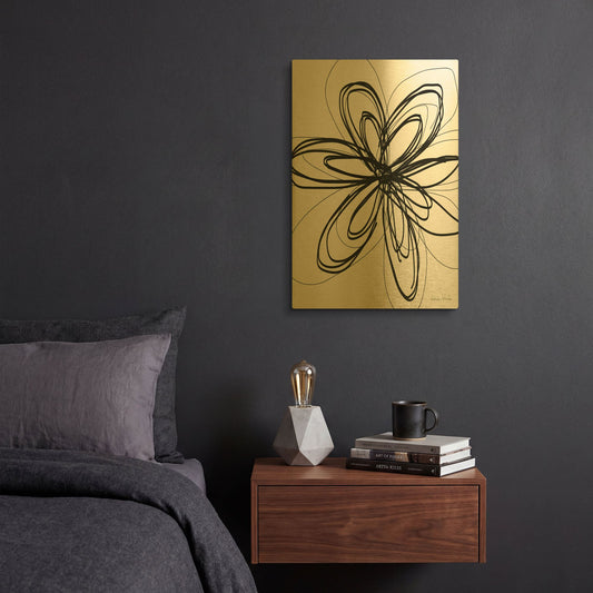 'LW3999' By Linda Woods Gold Metal Wall Art
