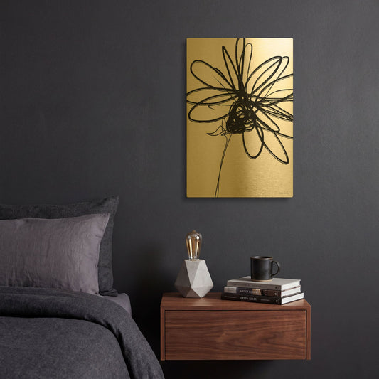 'LW4001' By Linda Woods Gold Metal Wall Art