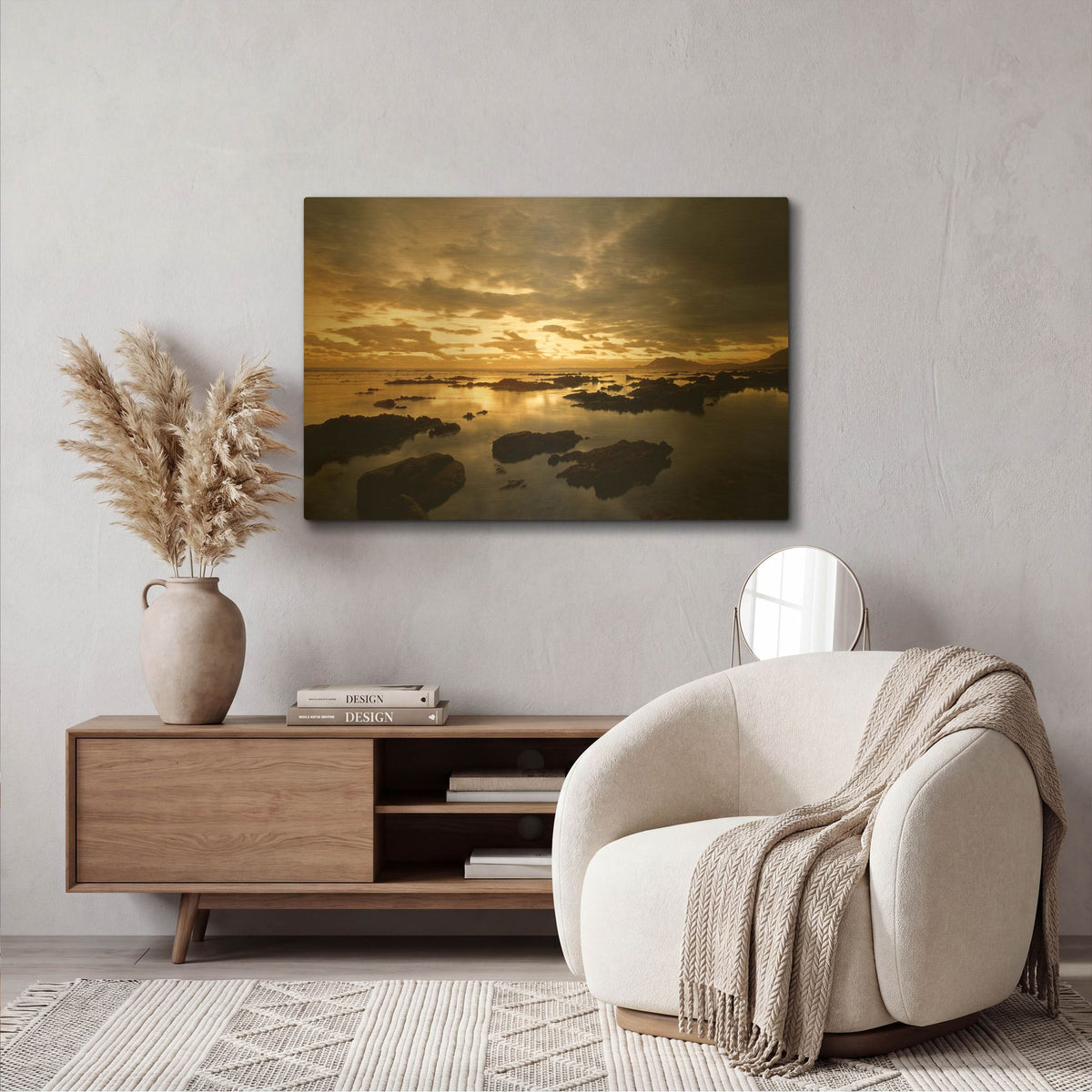 'Beach 2' By PhotoINC Studio Gold Metal Wall Art