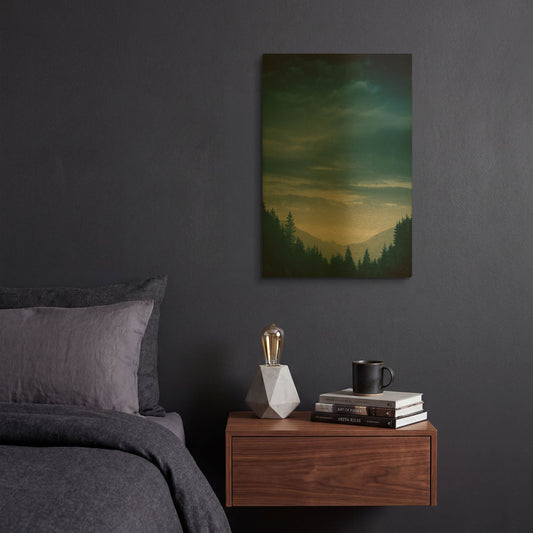 'Blue Mountains Iv' By PhotoINC Studio Gold Metal Wall Art