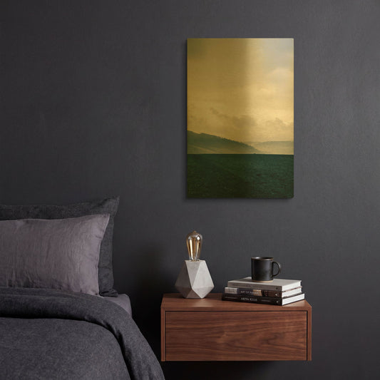 'Blue Mountains Vi' By PhotoINC Studio Gold Metal Wall Art