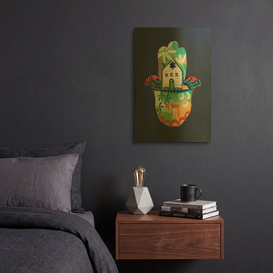 'LW4247' By Linda Woods Gold Metal Wall Art