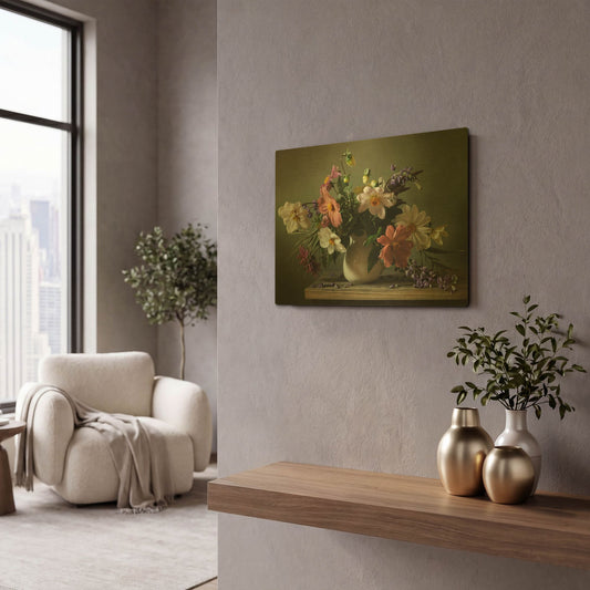 'Bouquet I' By PhotoINC Studio Gold Metal Wall Art