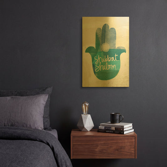 'LW4248' By Linda Woods Gold Metal Wall Art