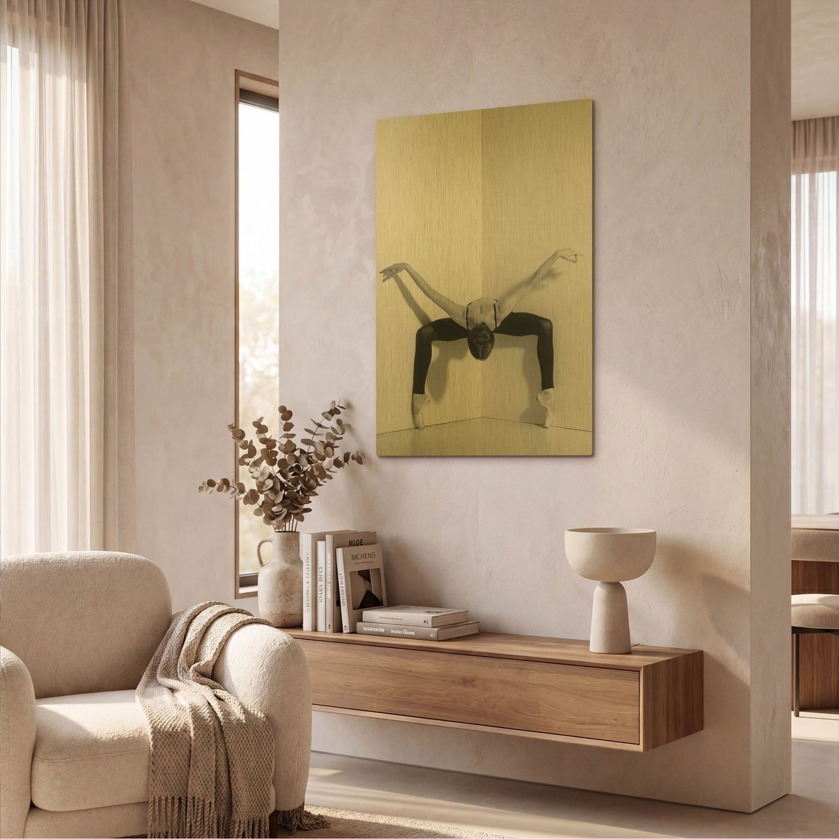 'Dance' By PhotoINC Studio Gold Metal Wall Art