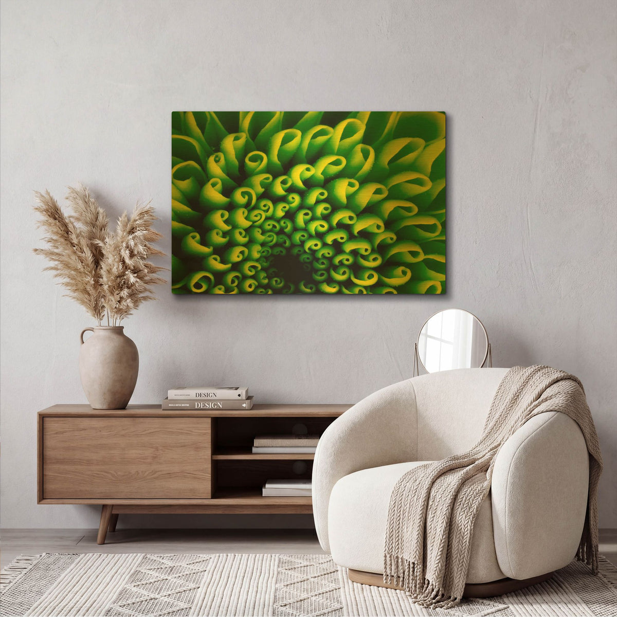 'Green Design 1' By PhotoINC Studio Gold Metal Wall Art