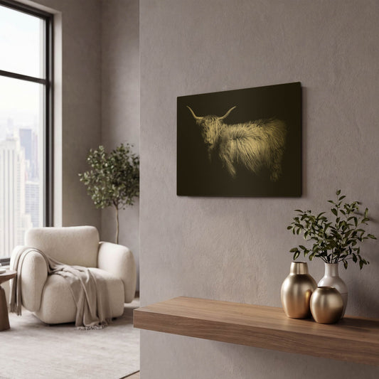 'Hello' By PhotoINC Studio Gold Metal Wall Art