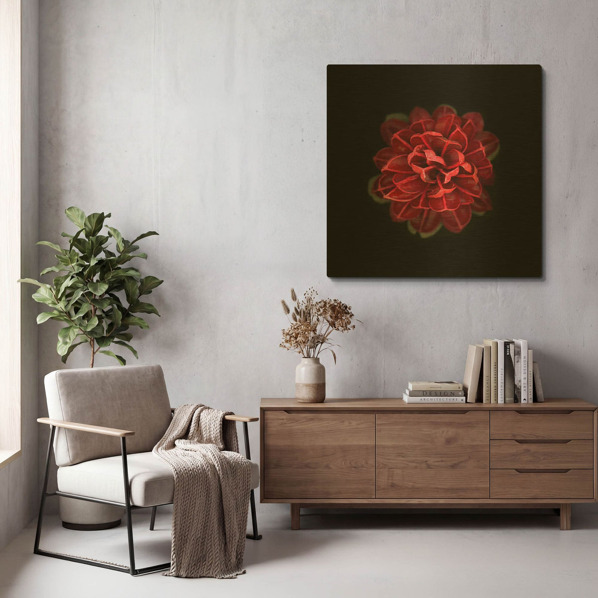 'In Red' By PhotoINC Studio Gold Metal Wall Art