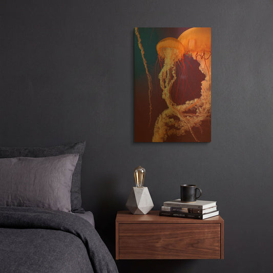 'Jelly 3' By PhotoINC Studio Gold Metal Wall Art