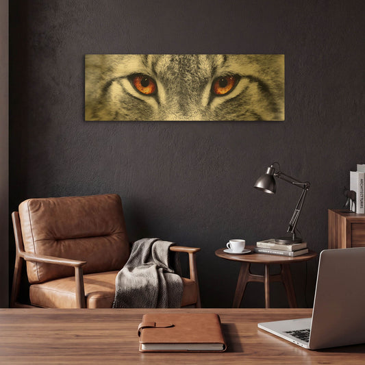 'Lynx 2' By PhotoINC Studio Gold Metal Wall Art
