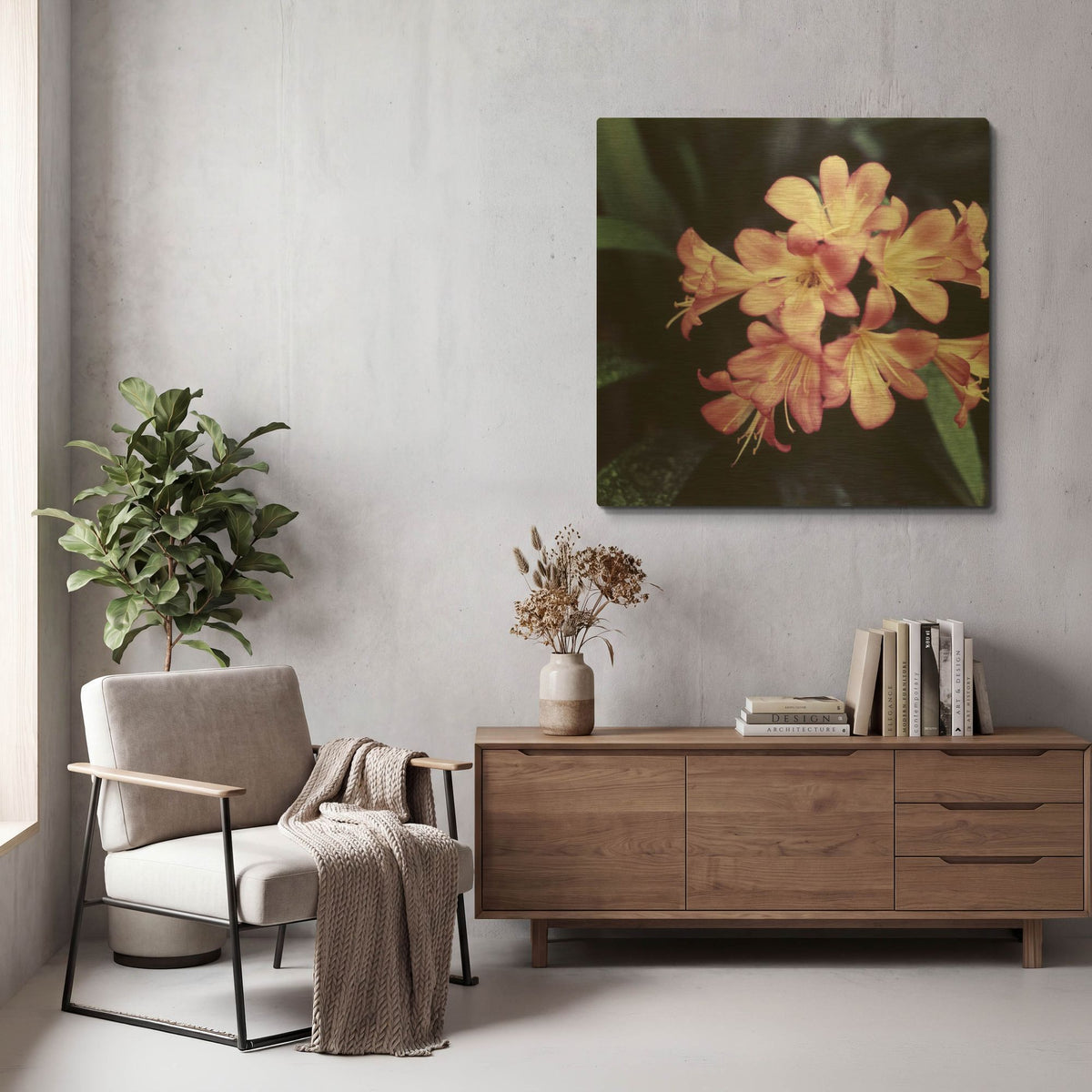 'Pink Blossom 2' By PhotoINC Studio Gold Metal Wall Art