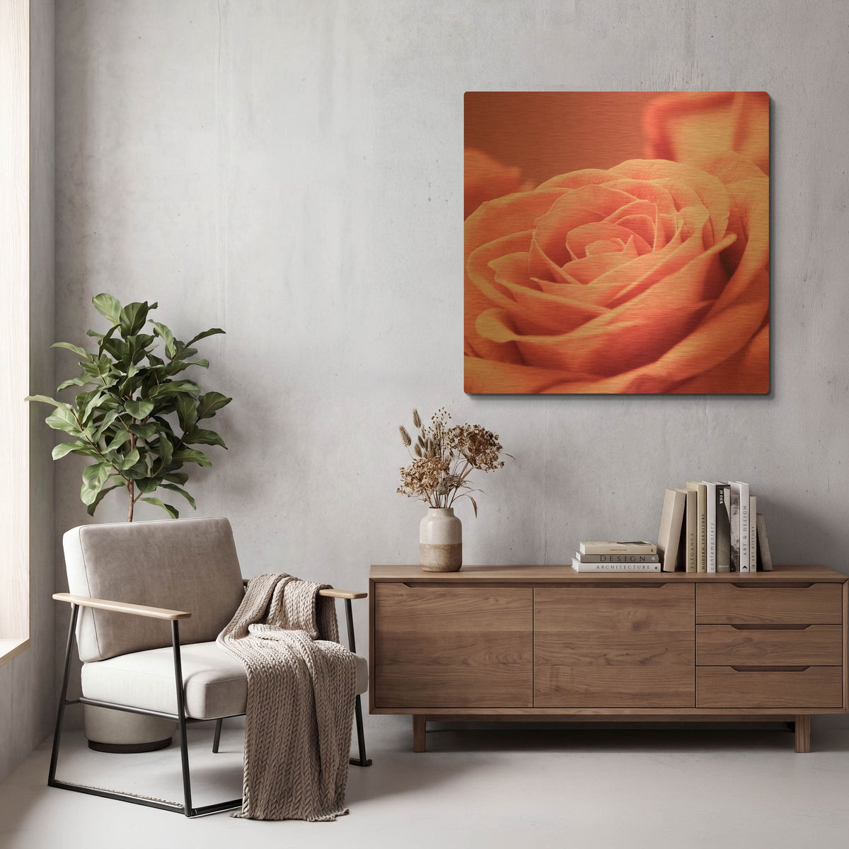 'Pink Rose 1' By PhotoINC Studio Gold Metal Wall Art