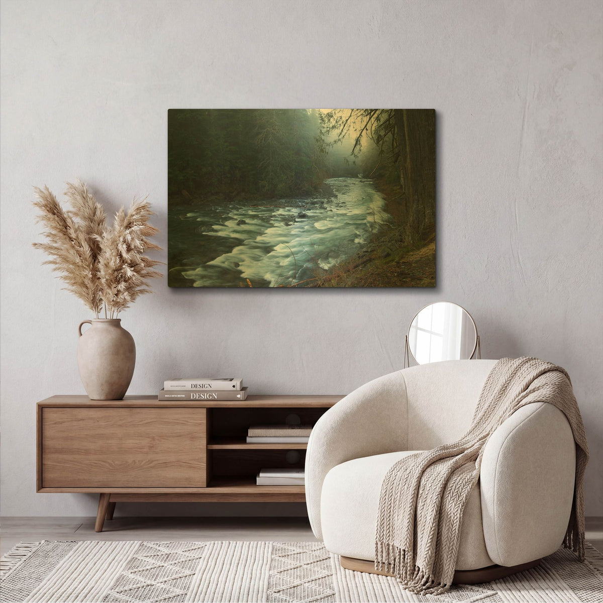 'River' By PhotoINC Studio Gold Metal Wall Art
