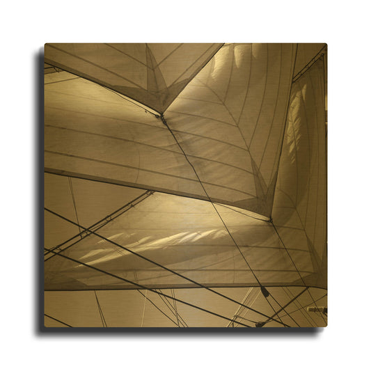 'Sails 3' By PhotoINC Studio Gold Metal Wall Art