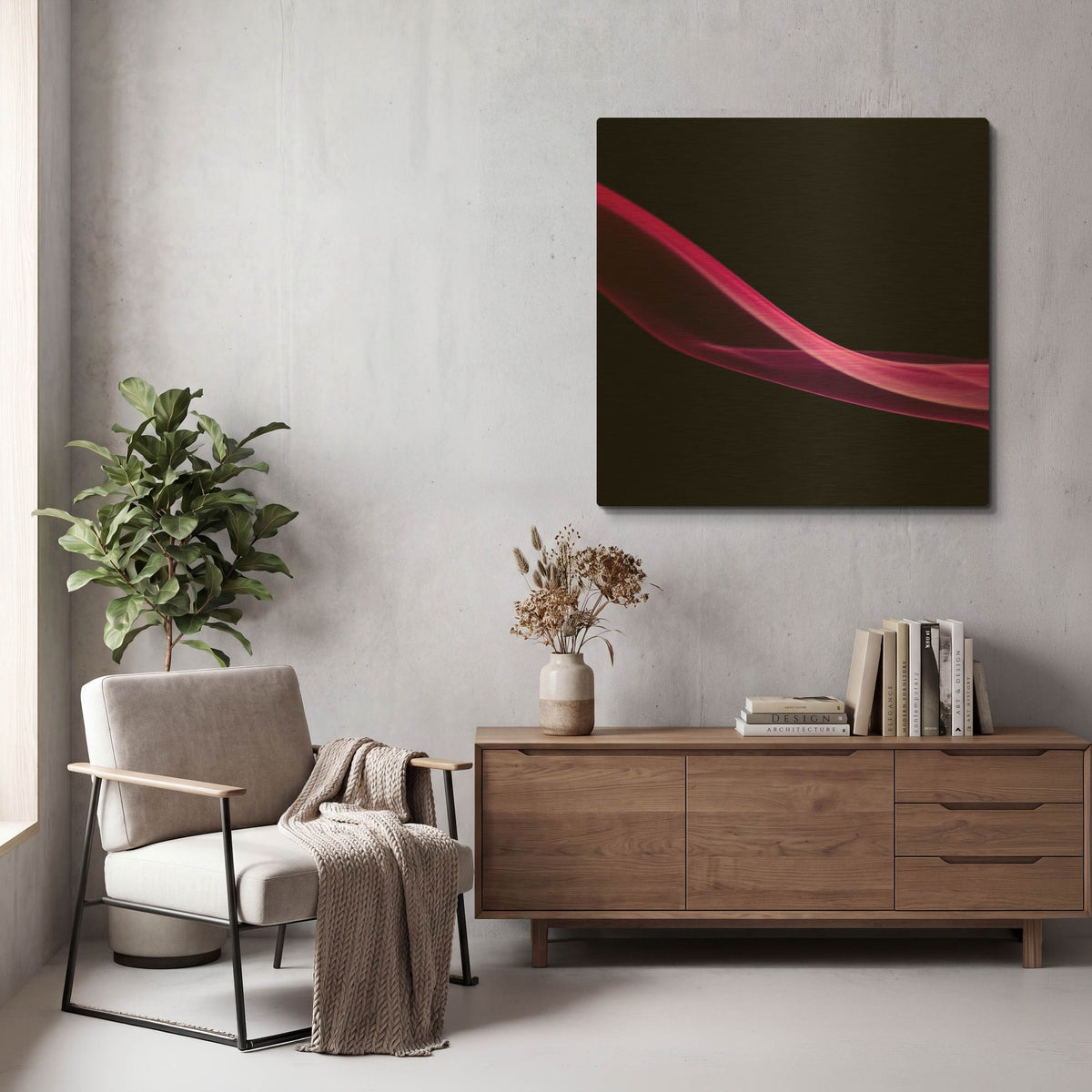 'Smoke 3' By PhotoINC Studio Gold Metal Wall Art