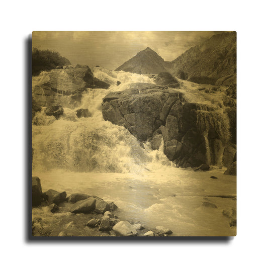 'White Water' By PhotoINC Studio Gold Metal Wall Art