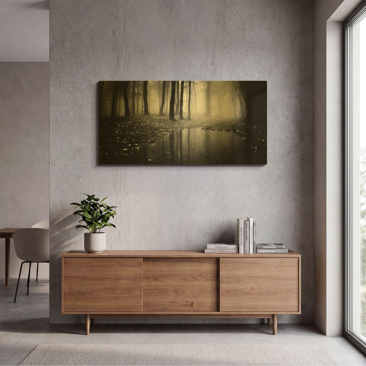 'Woods 2' By PhotoINC Studio Gold Metal Wall Art