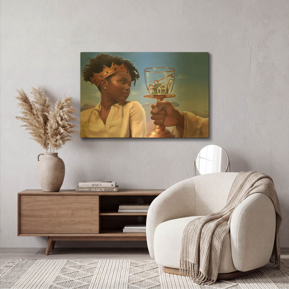 'In His Image' By Salaam Muhammad Gold Metal Wall Art