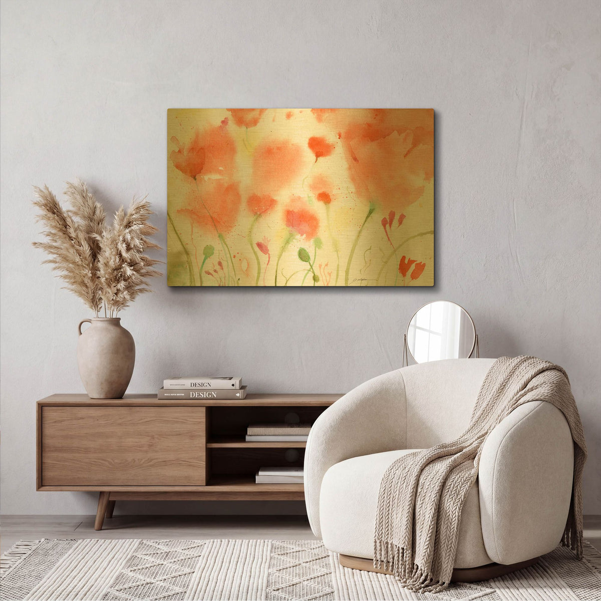 'California Dreaming' By Sheila Golden Gold Metal Wall Art