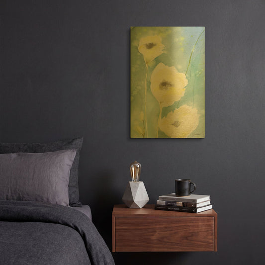 'Teal Tones' By Sheila Golden Gold Metal Wall Art