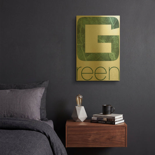 'Rgb - Light 02' By TypeLike Gold Metal Wall Art