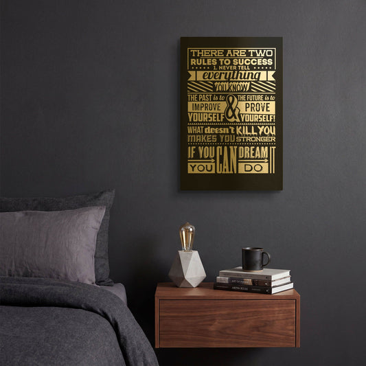 'Success' By TypeLike Gold Metal Wall Art
