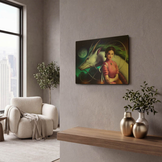 'Dragon Night' By JoJoes Art Gold Metal Wall Art