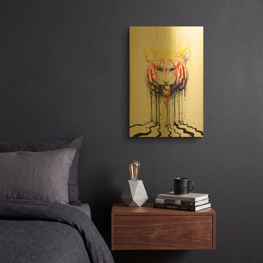 'Fading' By JoJoes Art Gold Metal Wall Art