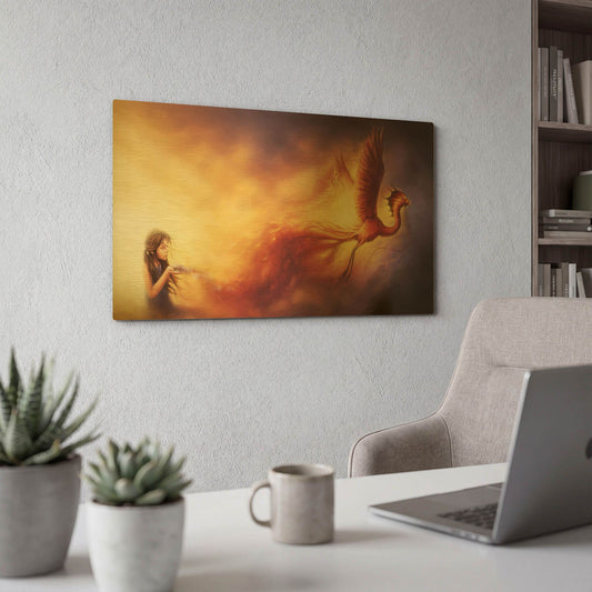 'Out of the Ashes' By JoJoes Art Gold Metal Wall Art
