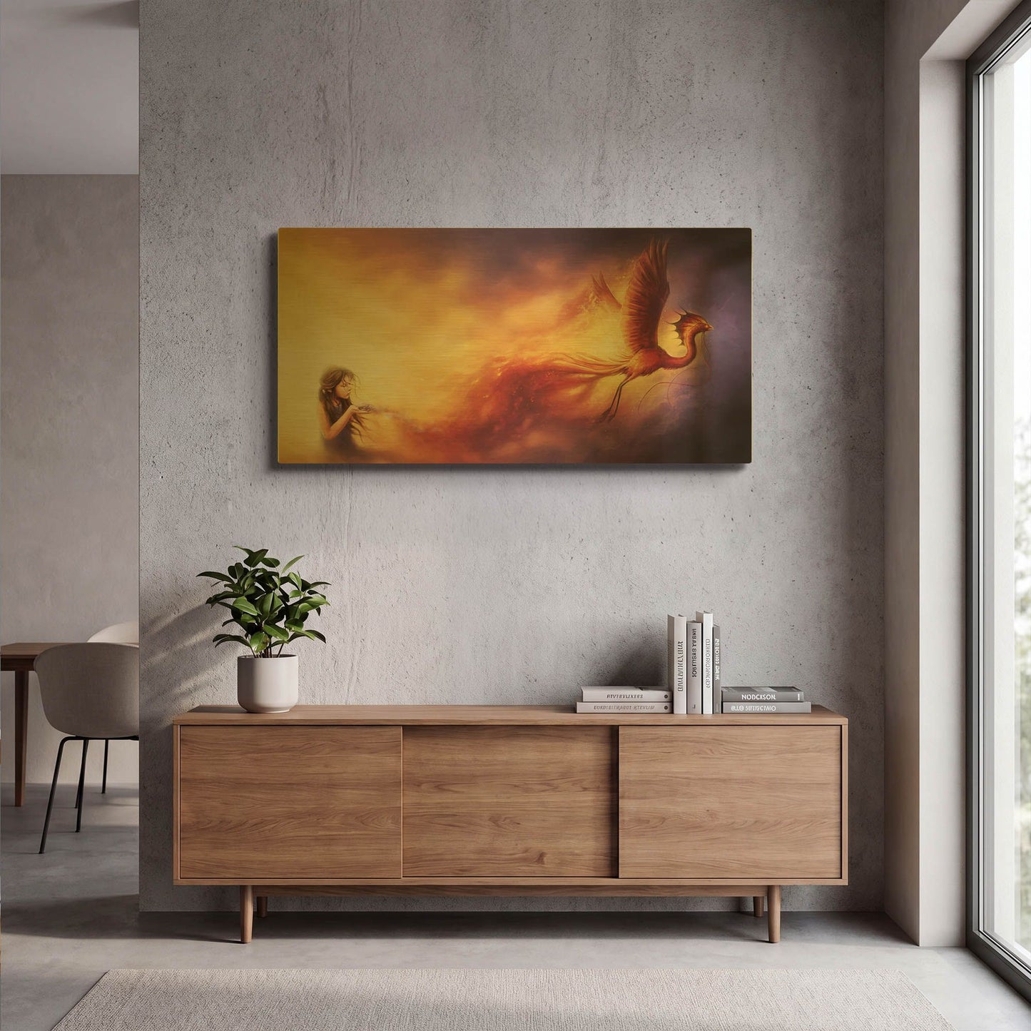 'Out of the Ashes' By JoJoes Art Gold Metal Wall Art
