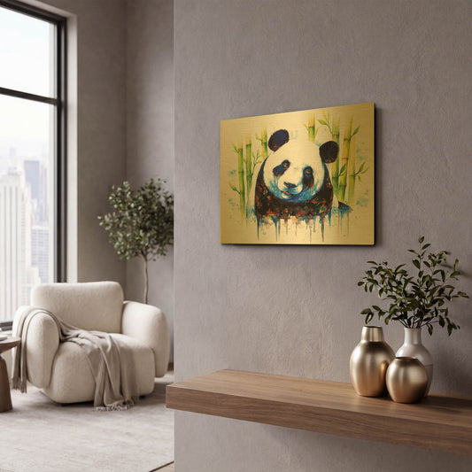 'Blue Ashes' By JoJoes Art Gold Metal Wall Art