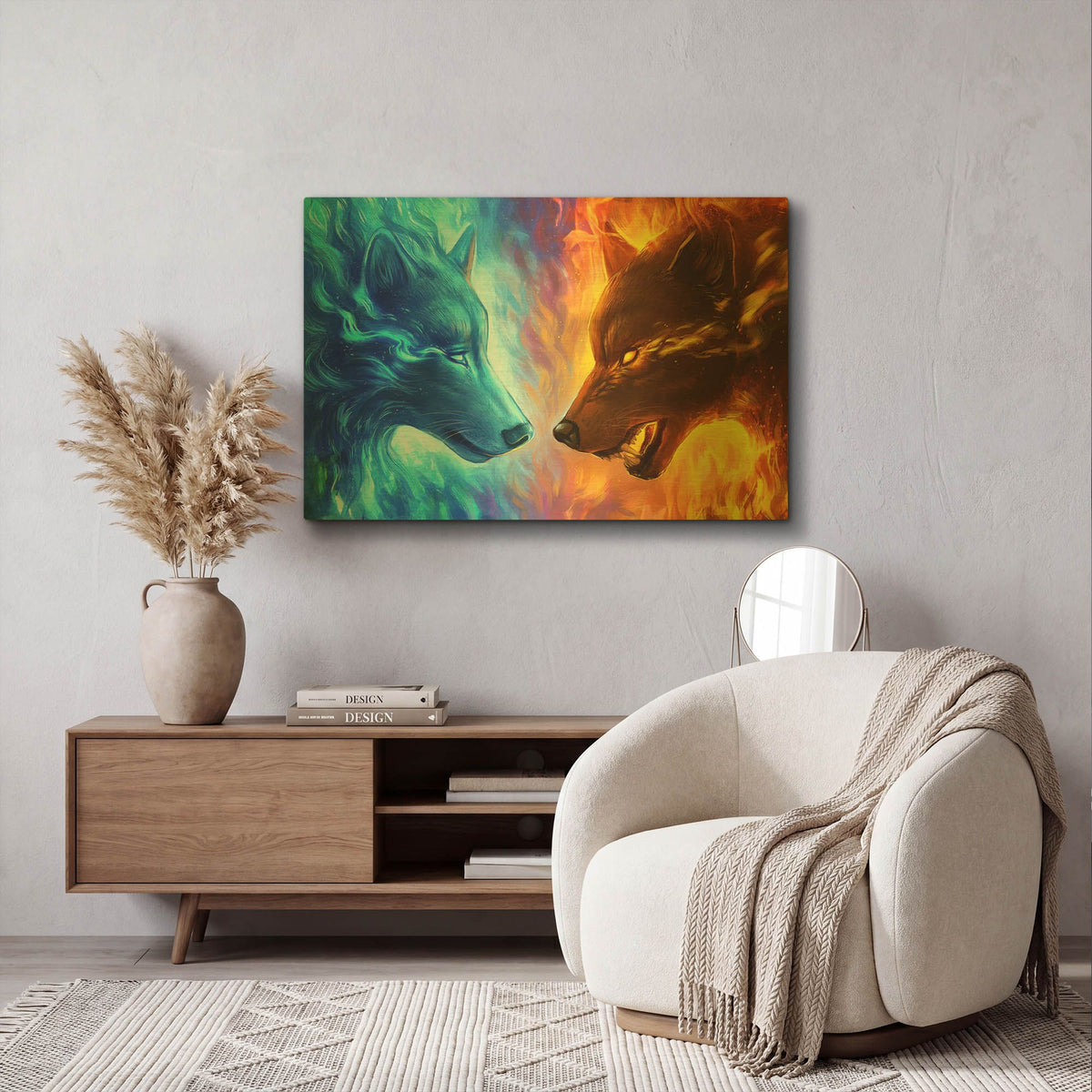 'Fire and Ice' By JoJoes Art Gold Metal Wall Art