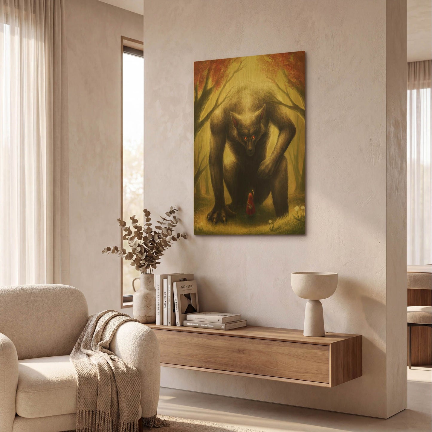 'Little Red Riding Hood' By JoJoes Art Gold Metal Wall Art