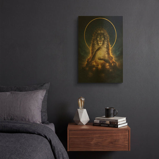 'JOJOES232441-Soul Keeper' By JoJoes Art Gold Metal Wall Art