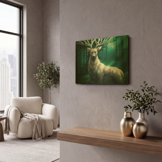 'JOJOES275558-Forest God' By JoJoes Art Gold Metal Wall Art