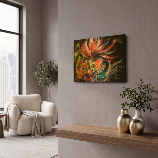 'Hikari To Kage' By Taka Sudo Gold Metal Wall Art