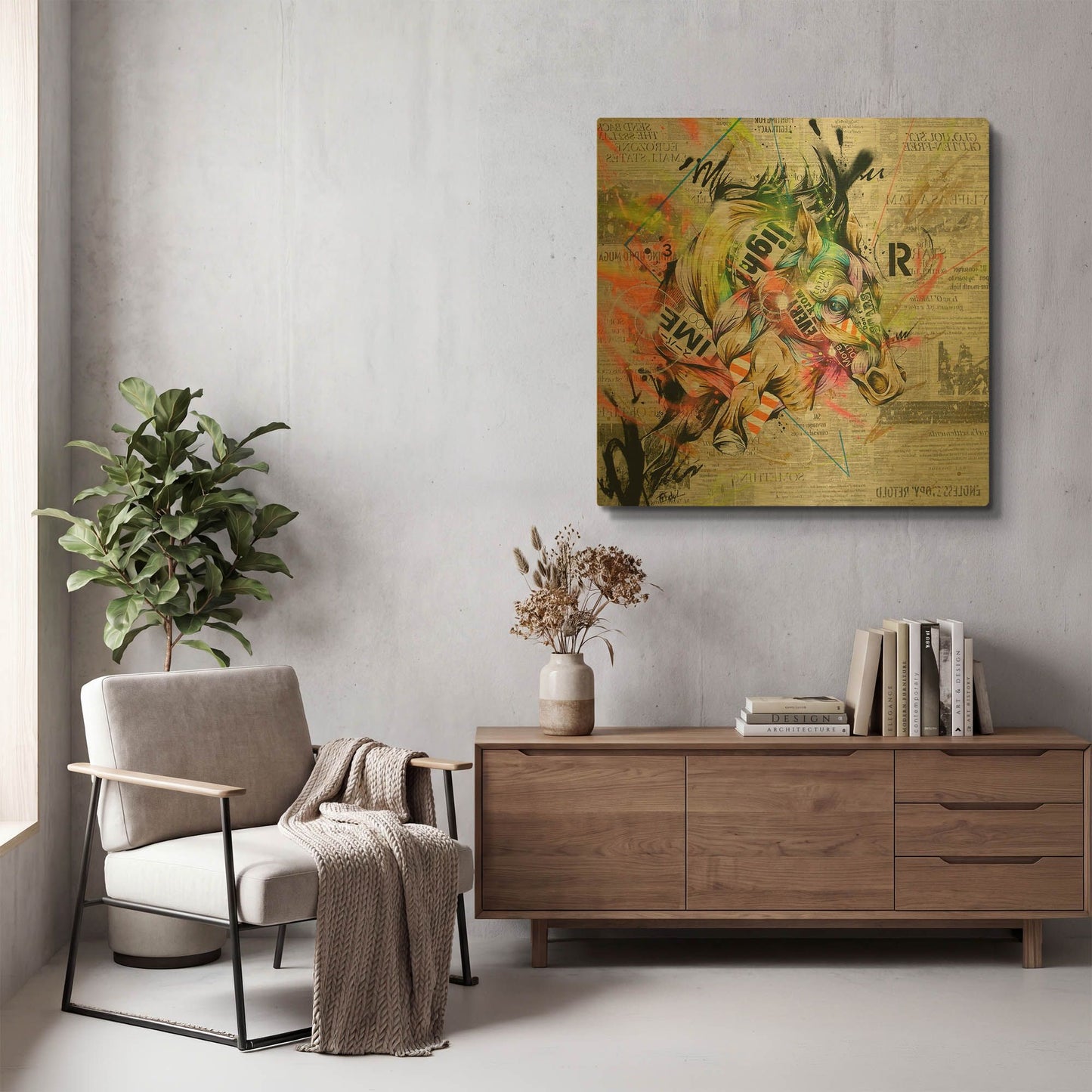 'Pulse' By Taka Sudo Gold Metal Wall Art