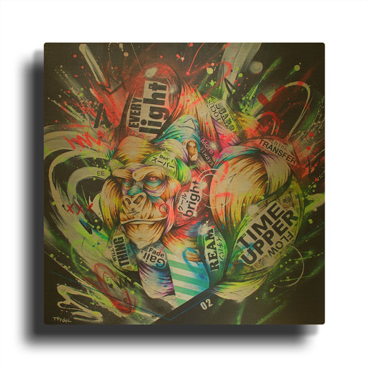 'Where the night falls' By Taka Sudo Gold Metal Wall Art