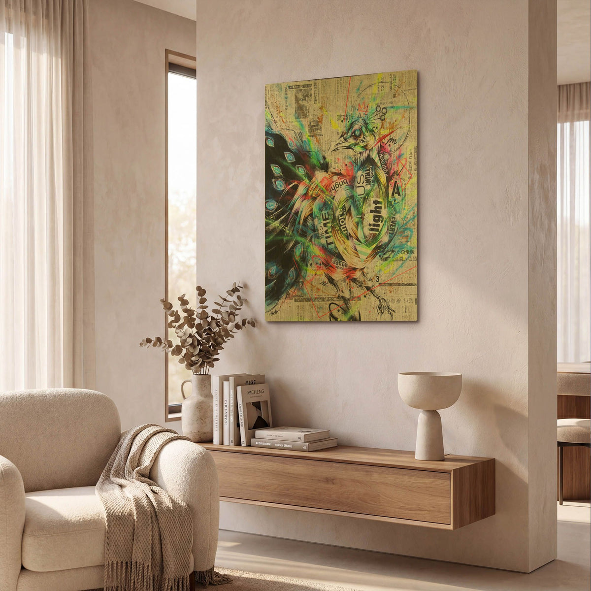 'Suzaku' By Taka Sudo Gold Metal Wall Art