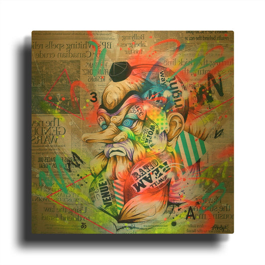 'Tengu' By Taka Sudo Gold Metal Wall Art