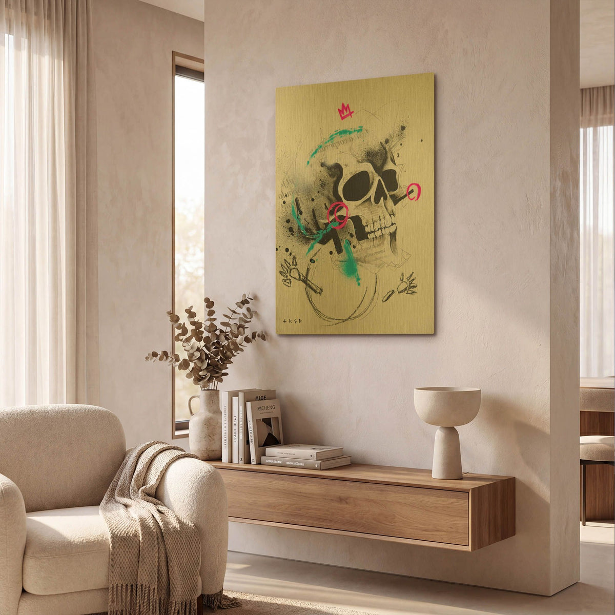 'Untitled 1' By Taka Sudo Gold Metal Wall Art