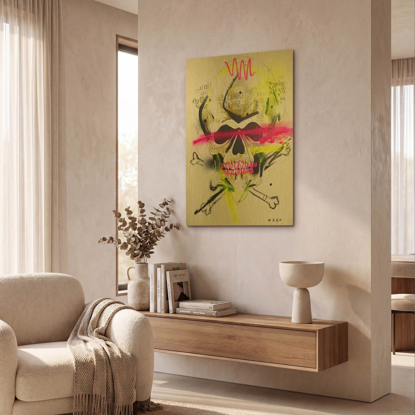 'Untitled 3' By Taka Sudo Gold Metal Wall Art