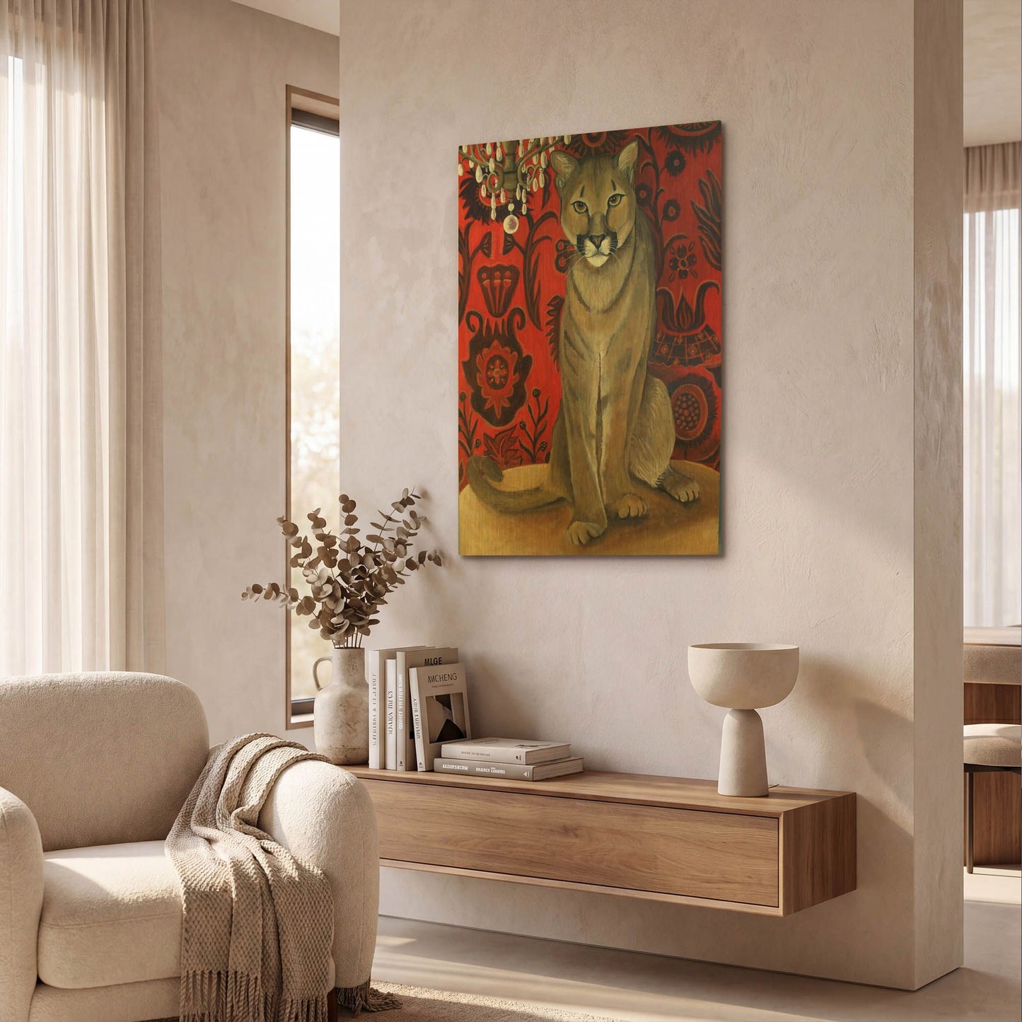 'Best Cougar 2' By Catherine A Nolin Gold Metal Wall Art