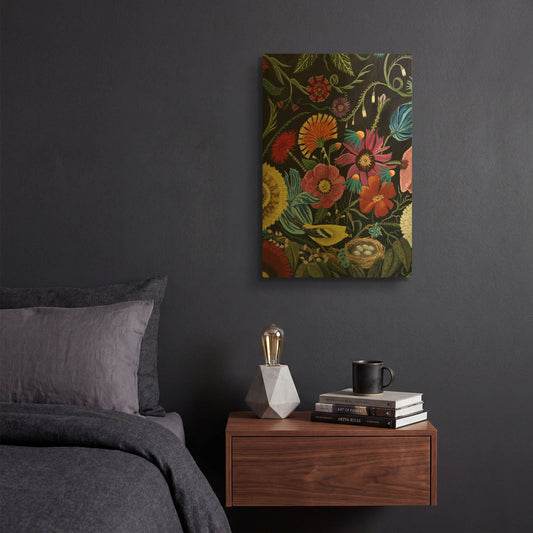 'Finch' By Catherine A Nolin Gold Metal Wall Art