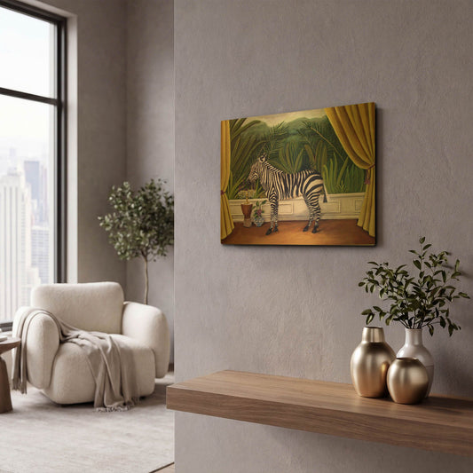 'Zebra' By Catherine A Nolin Gold Metal Wall Art