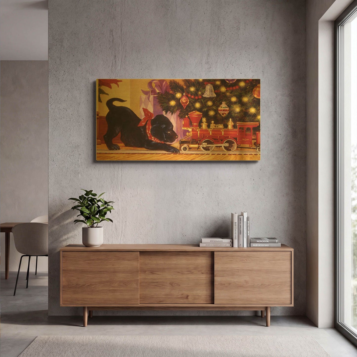 'Lab XMAS' By Christopher Nick Gold Metal Wall Art