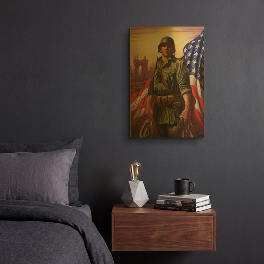 'Liberty' By Christopher Nick Gold Metal Wall Art