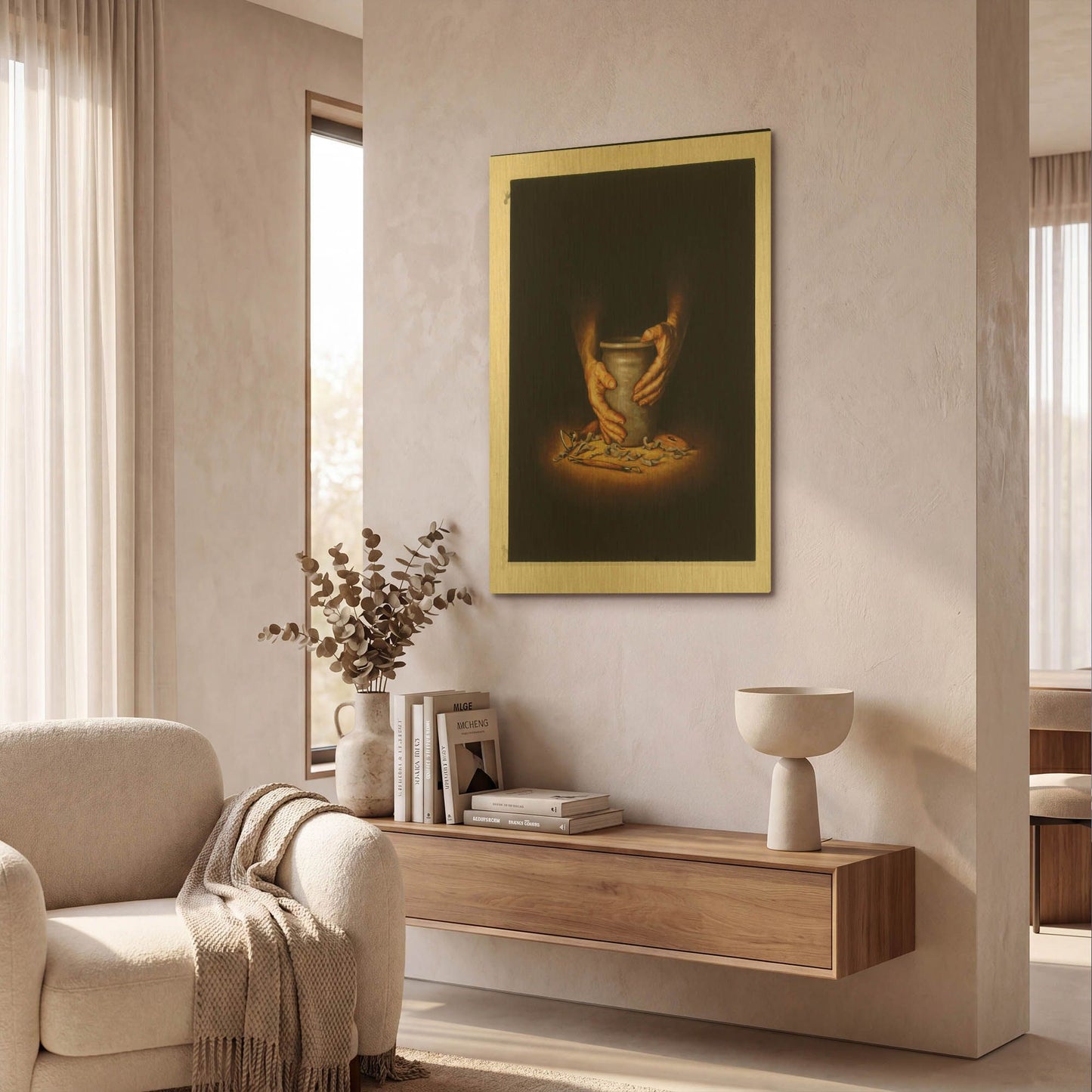 'Potter RGB' By Christopher Nick Gold Metal Wall Art